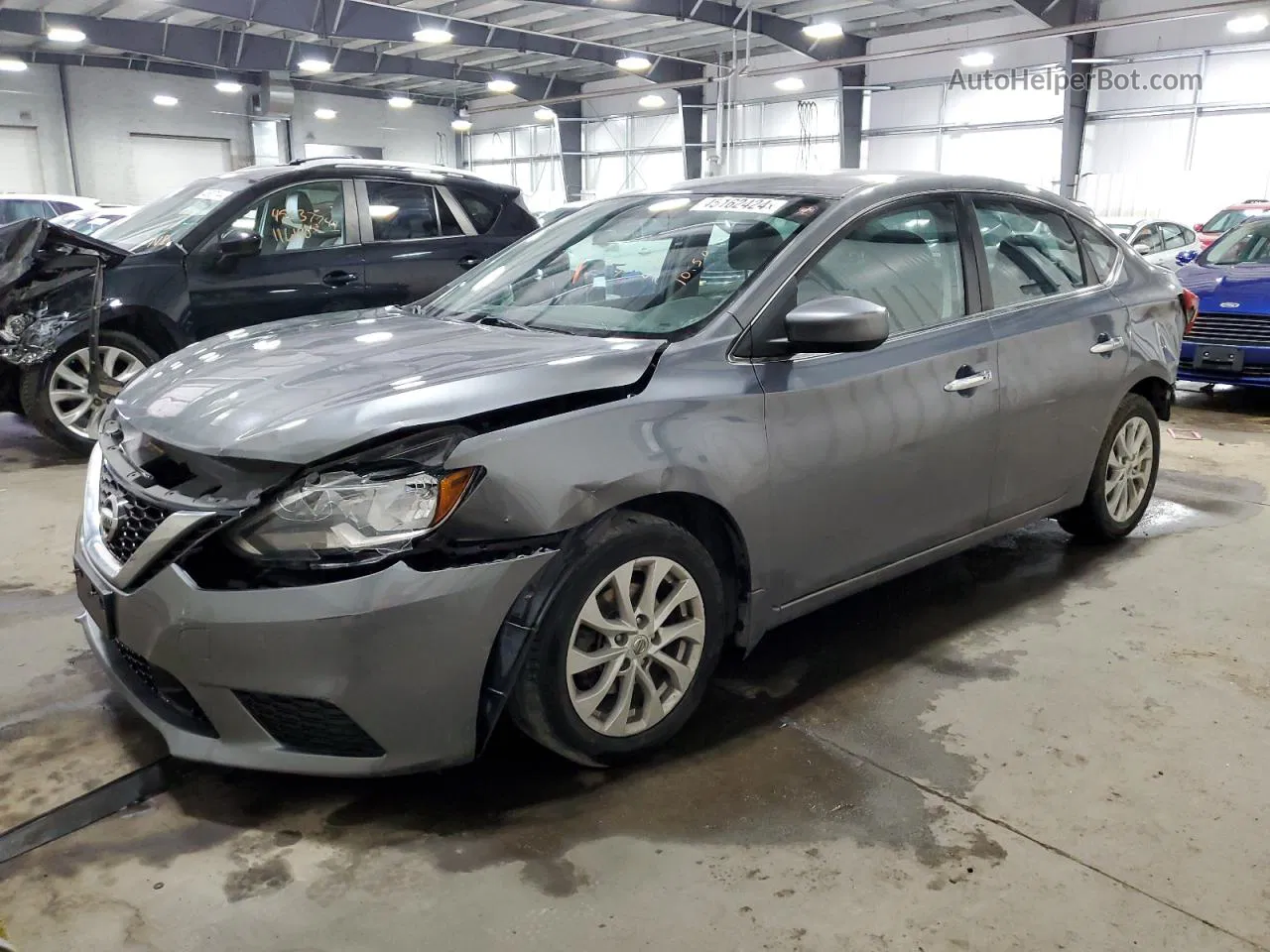 2018 Nissan Sentra S Gray vin: 3N1AB7APXJY238404