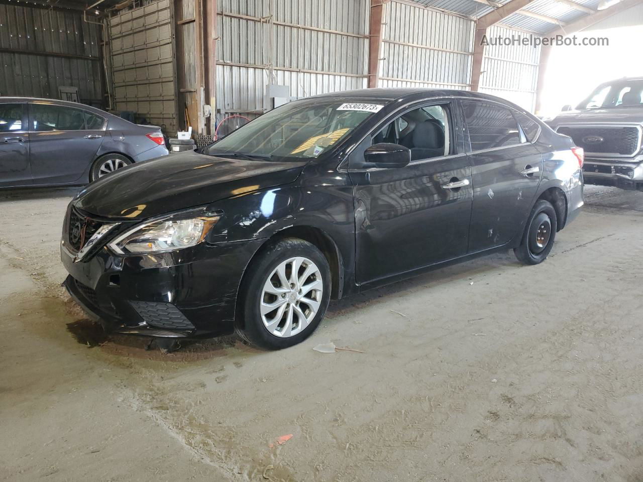 2018 Nissan Sentra S Black vin: 3N1AB7APXJY249144