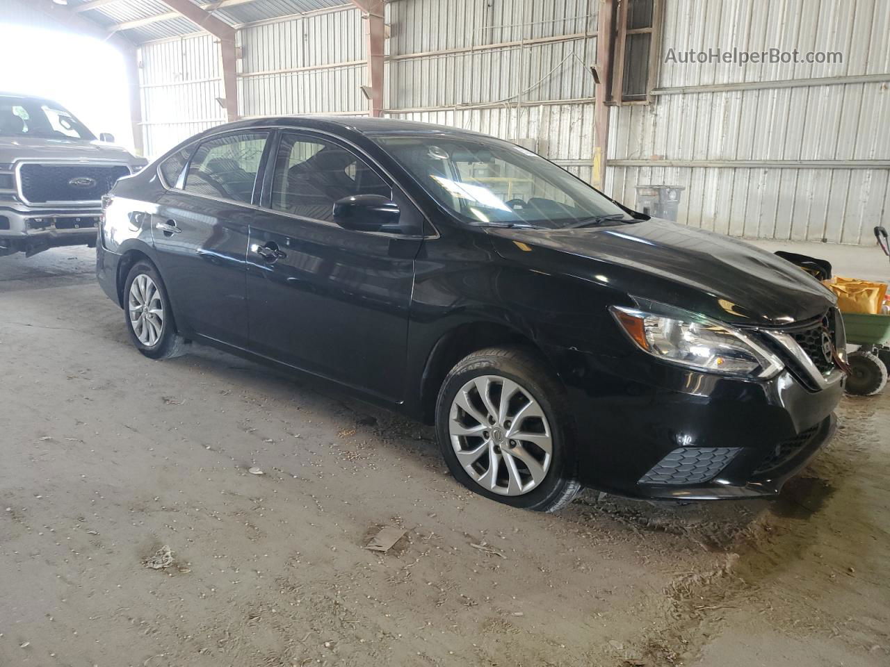 2018 Nissan Sentra S Black vin: 3N1AB7APXJY249144