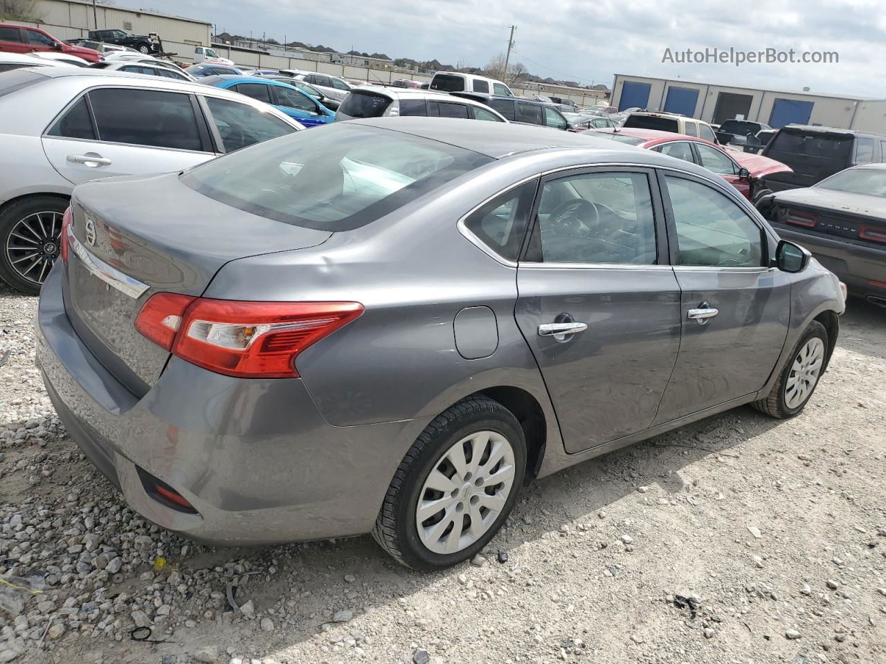 2018 Nissan Sentra S Серый vin: 3N1AB7APXJY251539