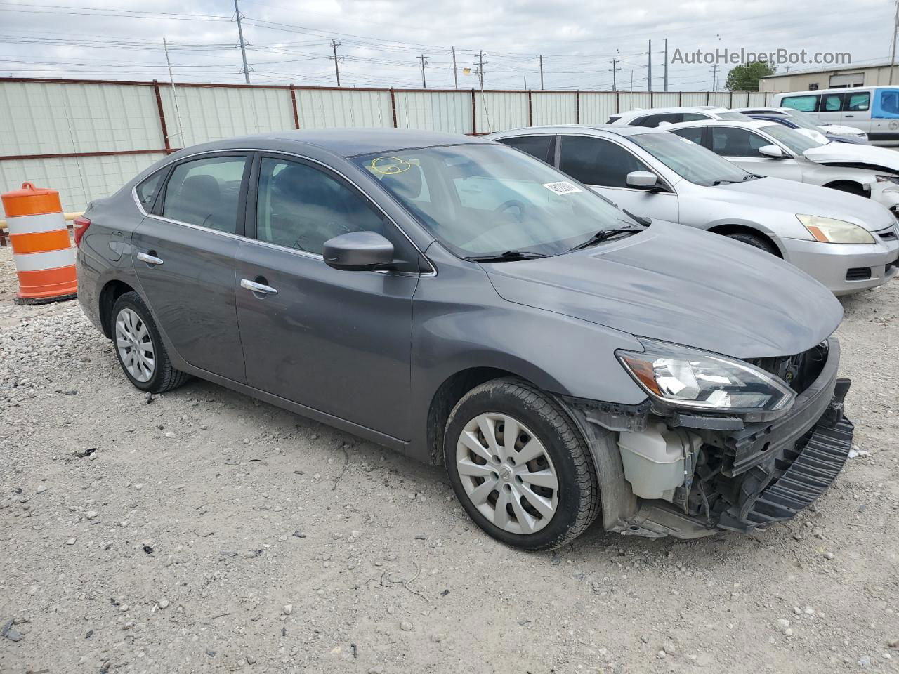 2018 Nissan Sentra S Серый vin: 3N1AB7APXJY251539