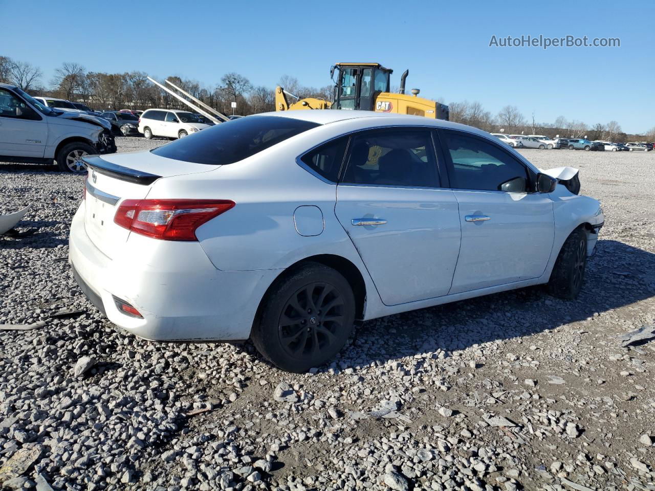 2018 Nissan Sentra S White vin: 3N1AB7APXJY253260