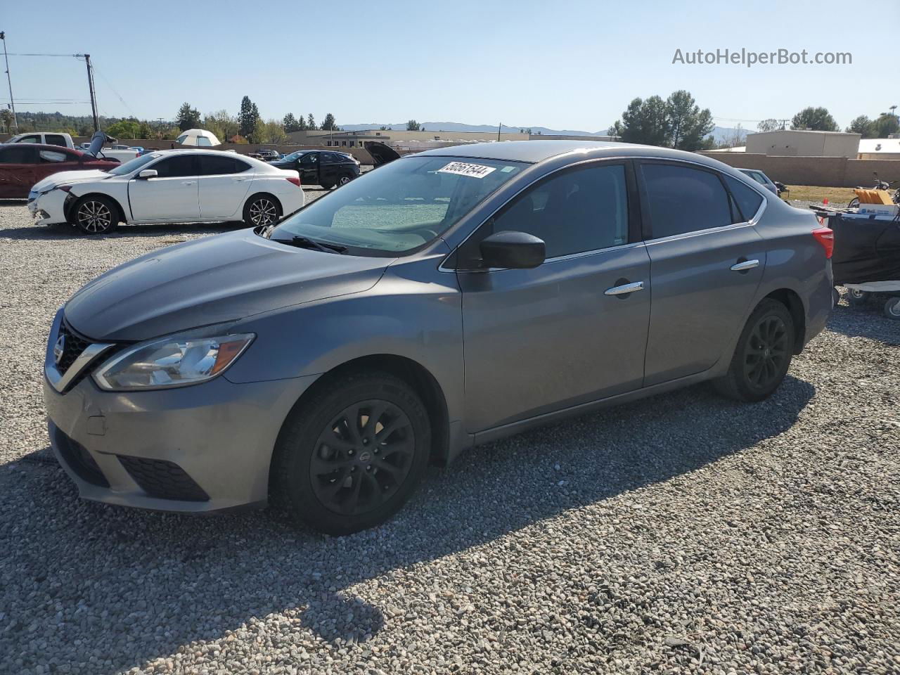 2018 Nissan Sentra S Gray vin: 3N1AB7APXJY256207