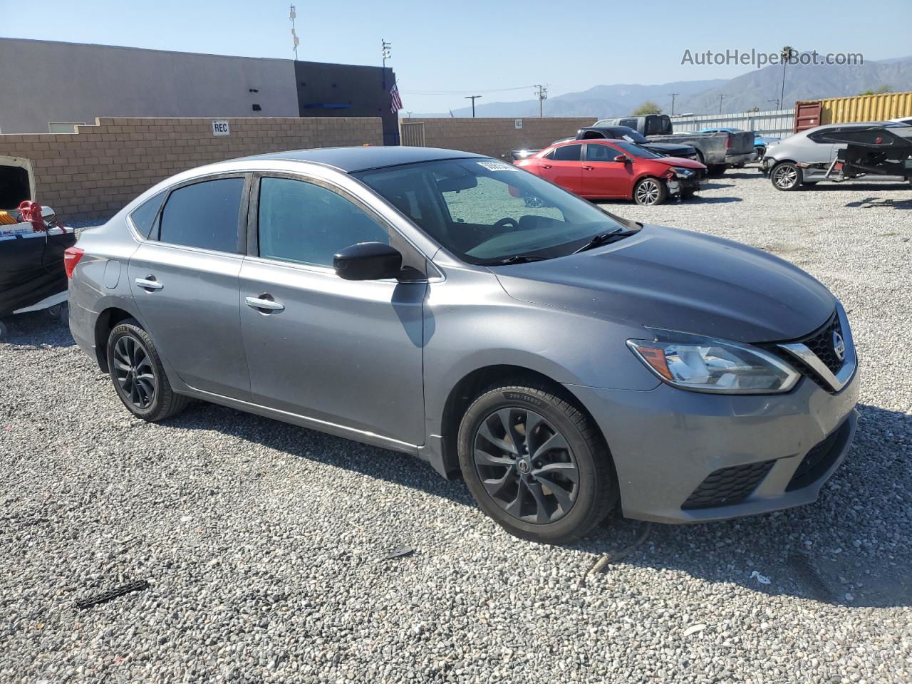 2018 Nissan Sentra S Gray vin: 3N1AB7APXJY256207