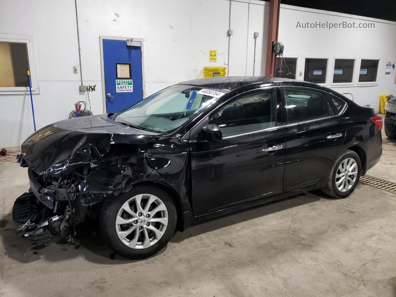 2018 Nissan Sentra S Черный vin: 3N1AB7APXJY256580