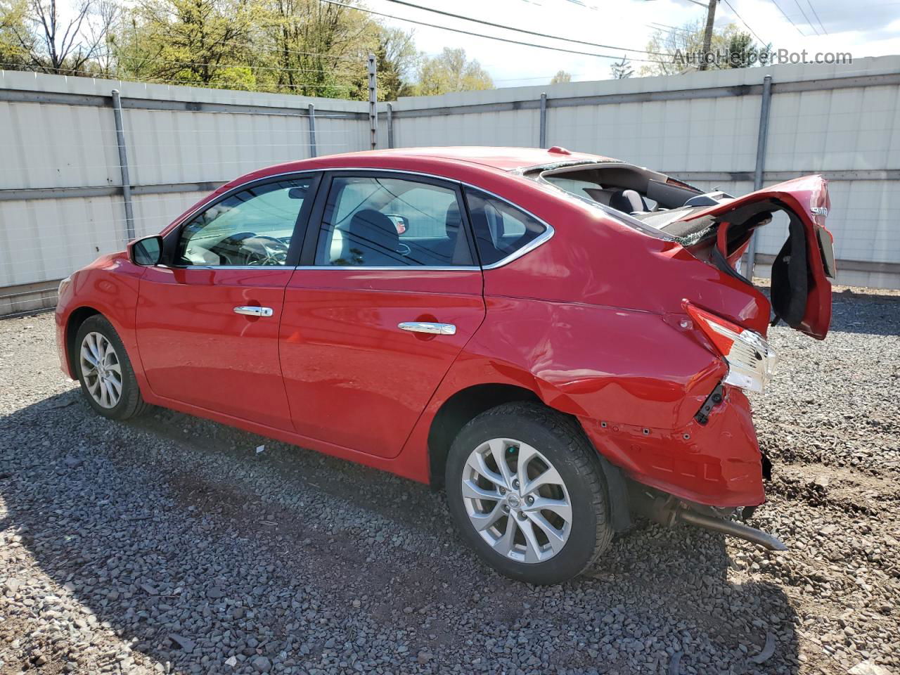 2018 Nissan Sentra S Red vin: 3N1AB7APXJY264971