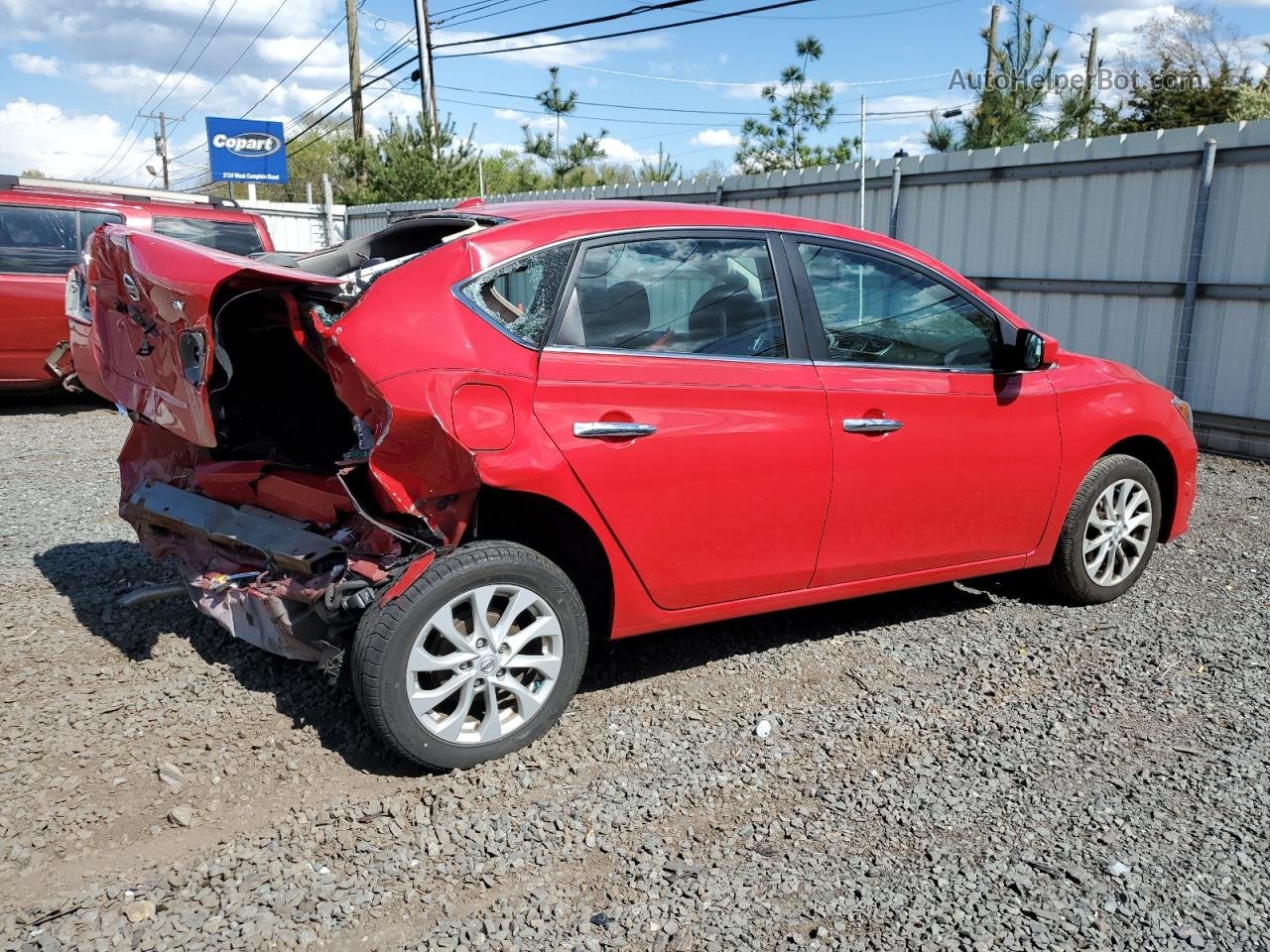 2018 Nissan Sentra S Red vin: 3N1AB7APXJY264971