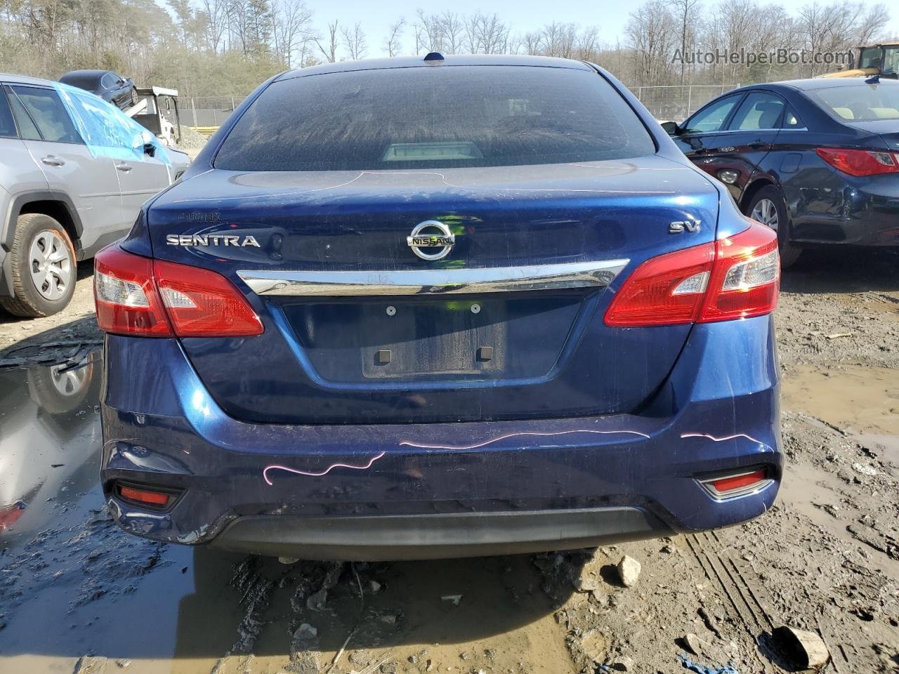 2018 Nissan Sentra S Blue vin: 3N1AB7APXJY272133