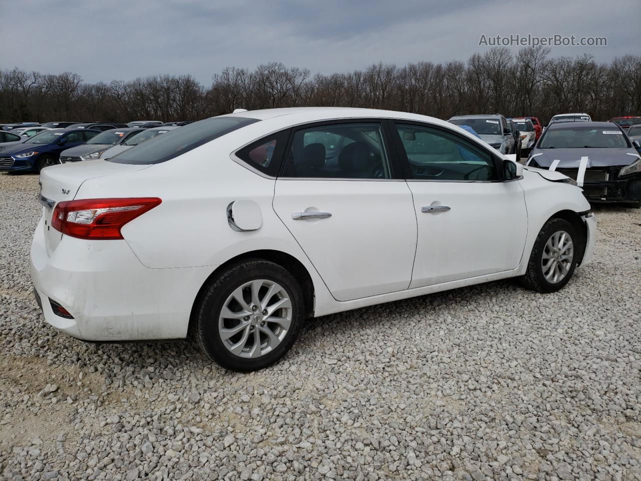 2018 Nissan Sentra S Белый vin: 3N1AB7APXJY272455