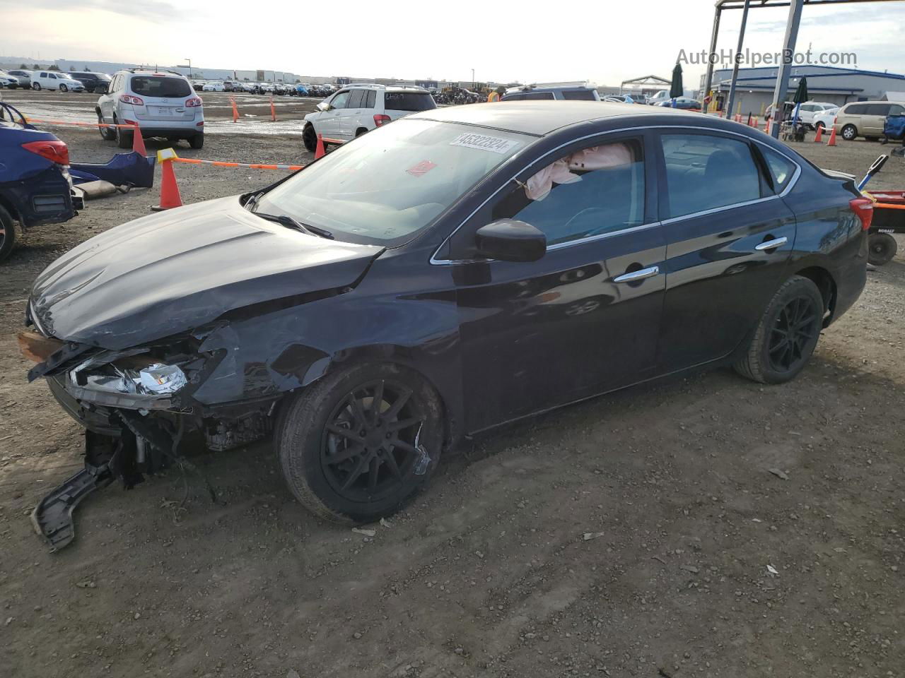 2018 Nissan Sentra S Black vin: 3N1AB7APXJY275100