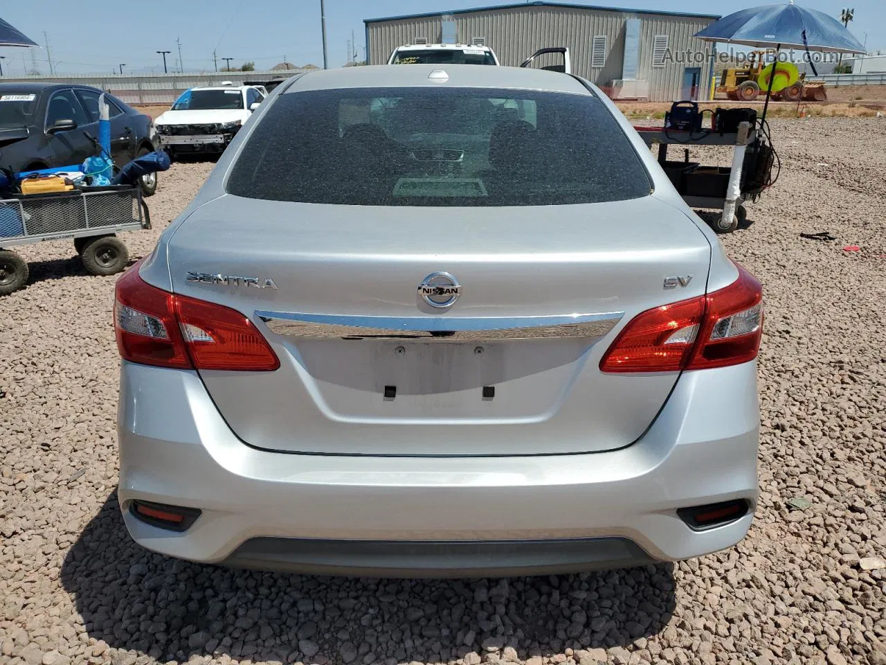 2018 Nissan Sentra S Silver vin: 3N1AB7APXJY286257