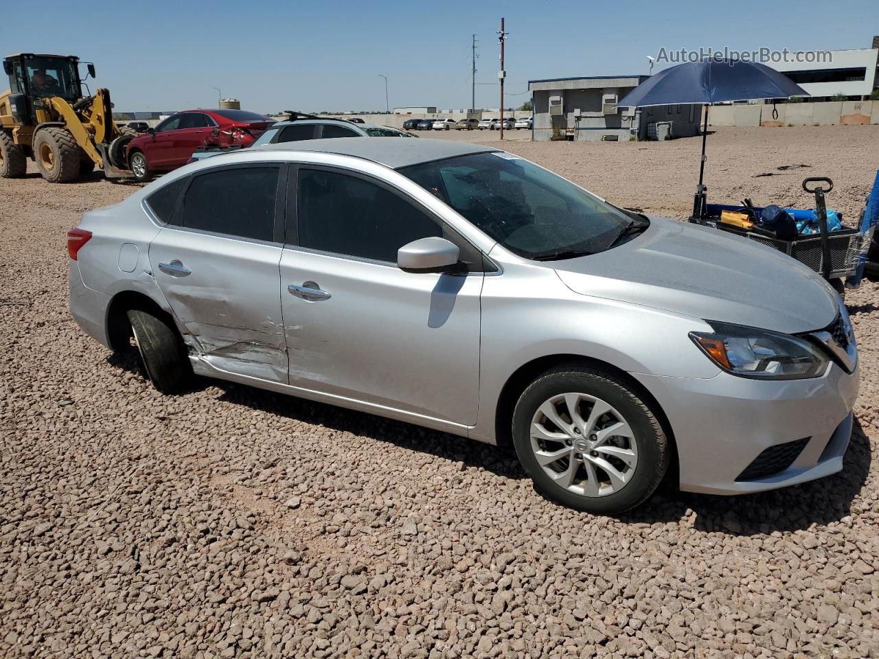 2018 Nissan Sentra S Silver vin: 3N1AB7APXJY286257