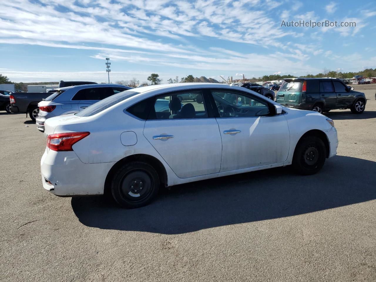 2018 Nissan Sentra S Белый vin: 3N1AB7APXJY287585