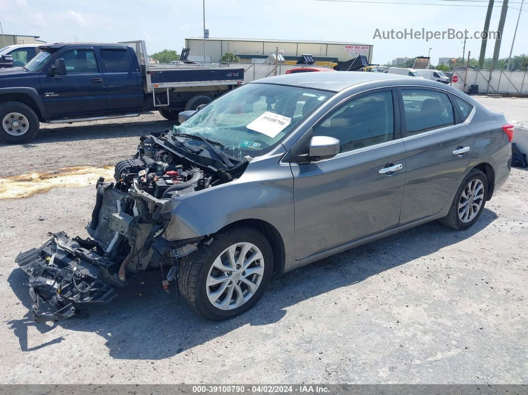 2018 Nissan Sentra Sv Gray vin: 3N1AB7APXJY302490