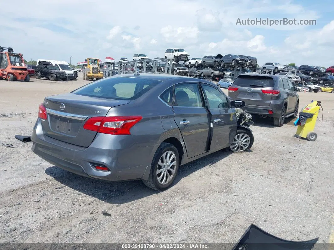 2018 Nissan Sentra Sv Серый vin: 3N1AB7APXJY302490