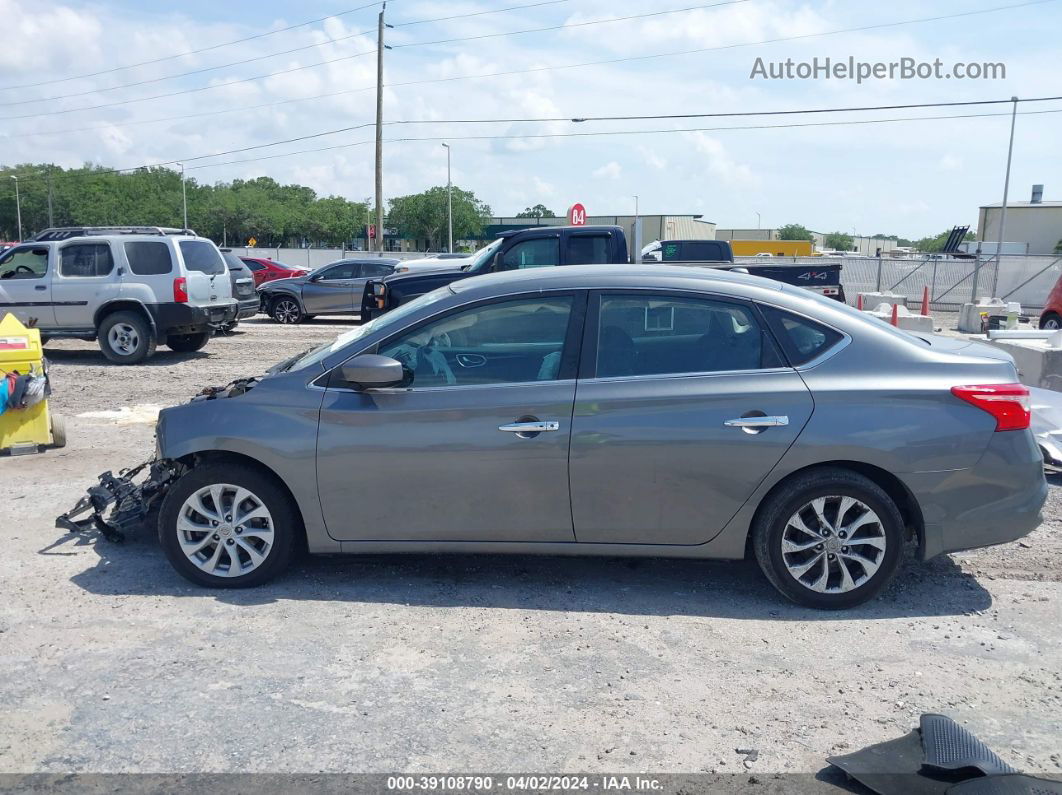 2018 Nissan Sentra Sv Серый vin: 3N1AB7APXJY302490