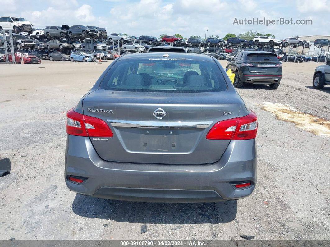 2018 Nissan Sentra Sv Gray vin: 3N1AB7APXJY302490