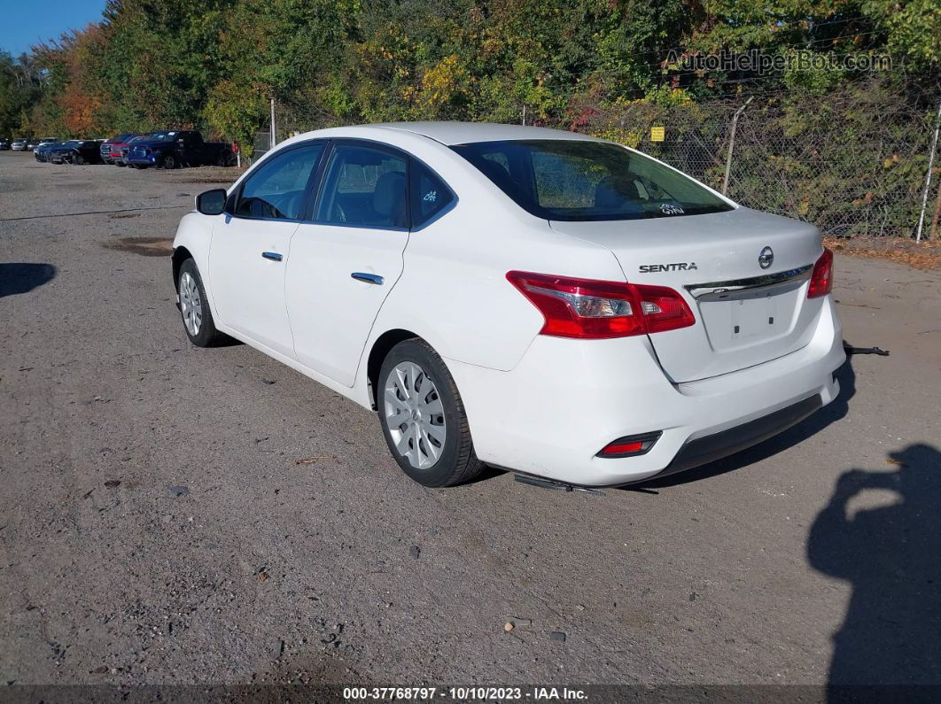 2018 Nissan Sentra S White vin: 3N1AB7APXJY310623