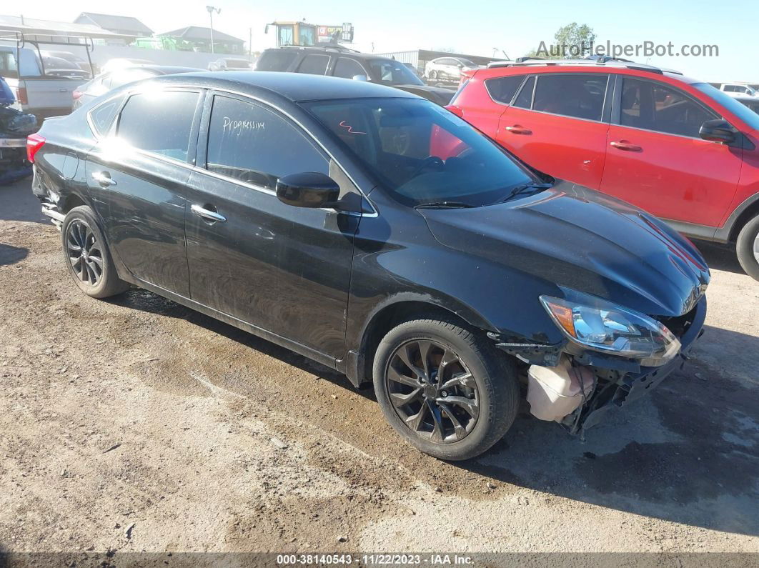 2018 Nissan Sentra S Черный vin: 3N1AB7APXJY312484