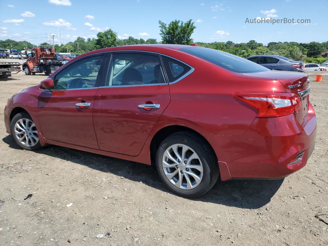 2018 Nissan Sentra S Red vin: 3N1AB7APXJY319354