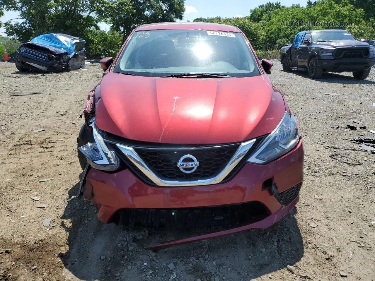 2018 Nissan Sentra S Red vin: 3N1AB7APXJY319354