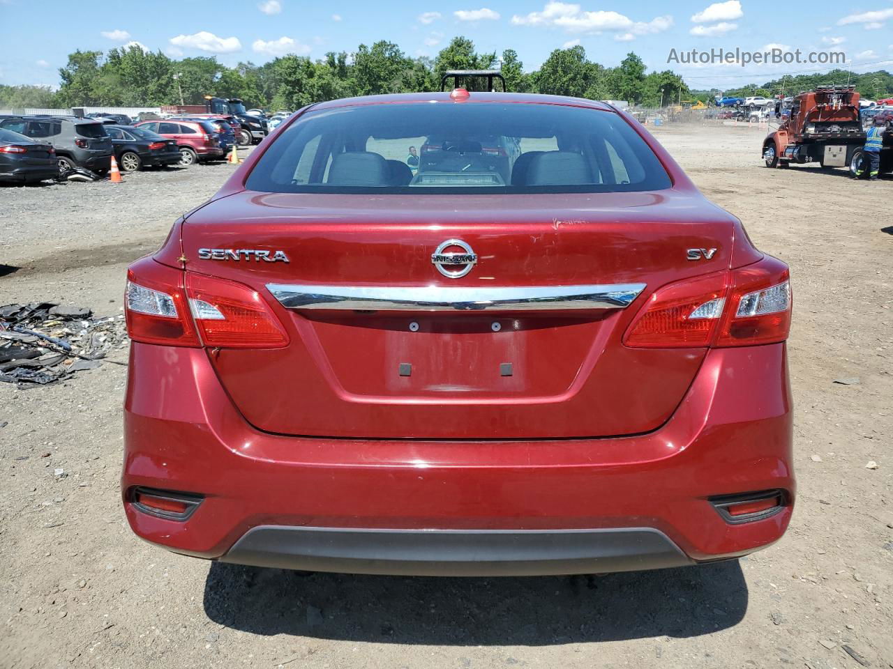 2018 Nissan Sentra S Red vin: 3N1AB7APXJY319354