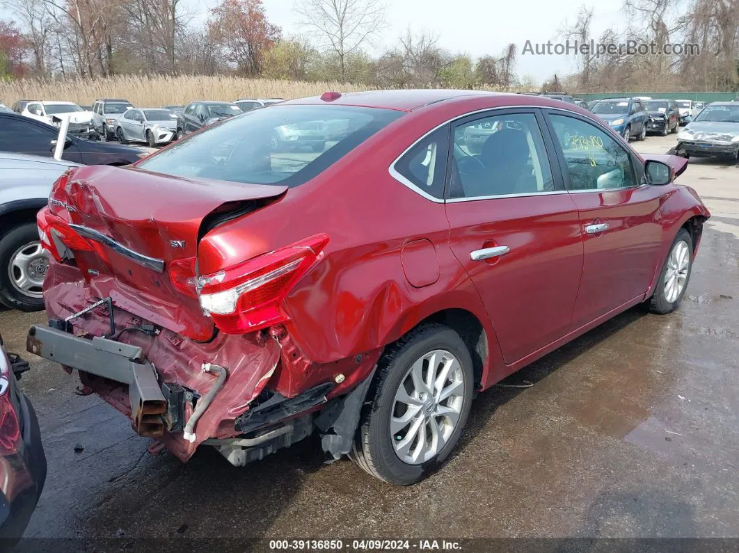 2018 Nissan Sentra S/sl/sr/sv Red vin: 3N1AB7APXJY327535