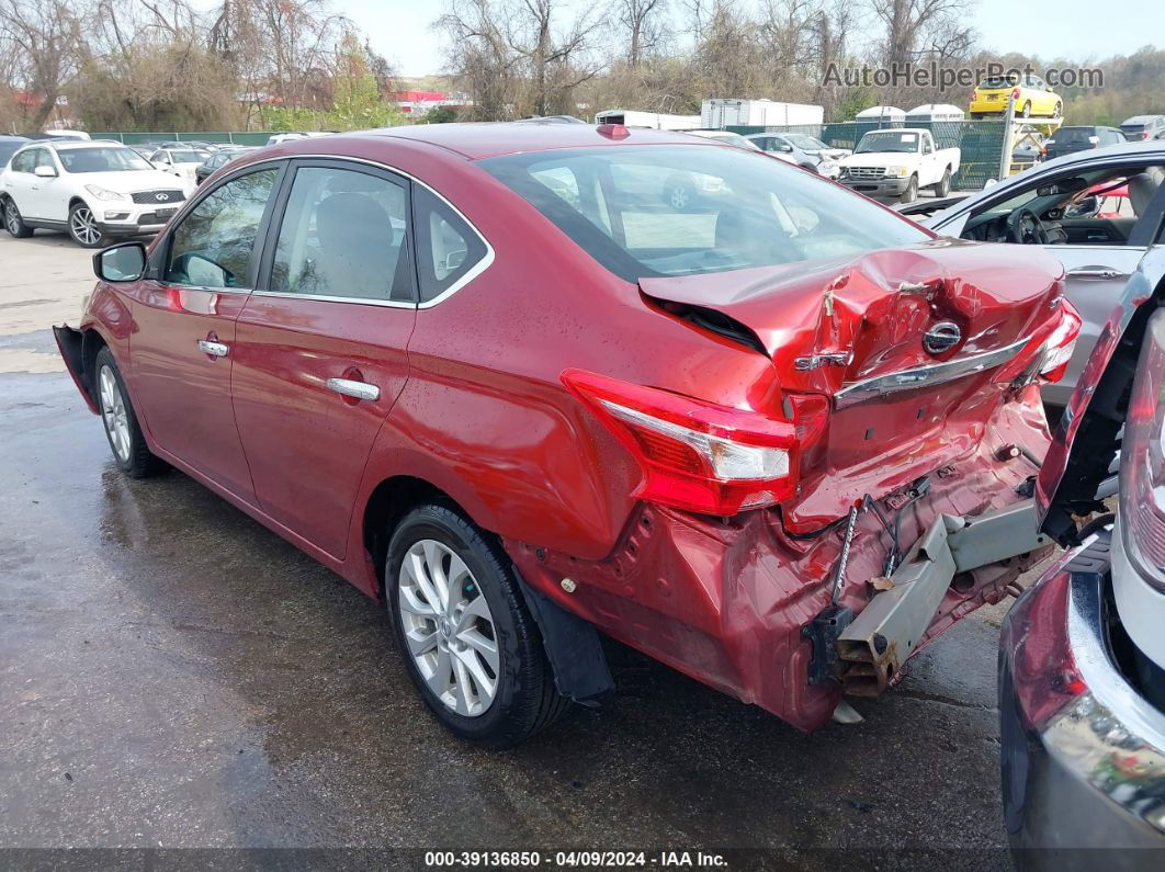 2018 Nissan Sentra S/sl/sr/sv Red vin: 3N1AB7APXJY327535