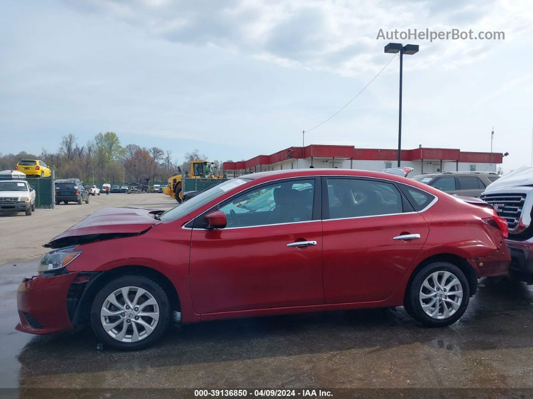 2018 Nissan Sentra S/sl/sr/sv Red vin: 3N1AB7APXJY327535