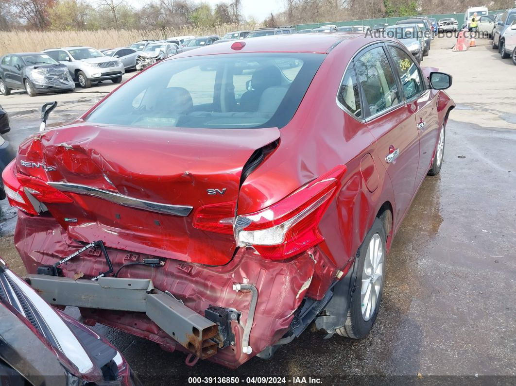 2018 Nissan Sentra S/sl/sr/sv Red vin: 3N1AB7APXJY327535