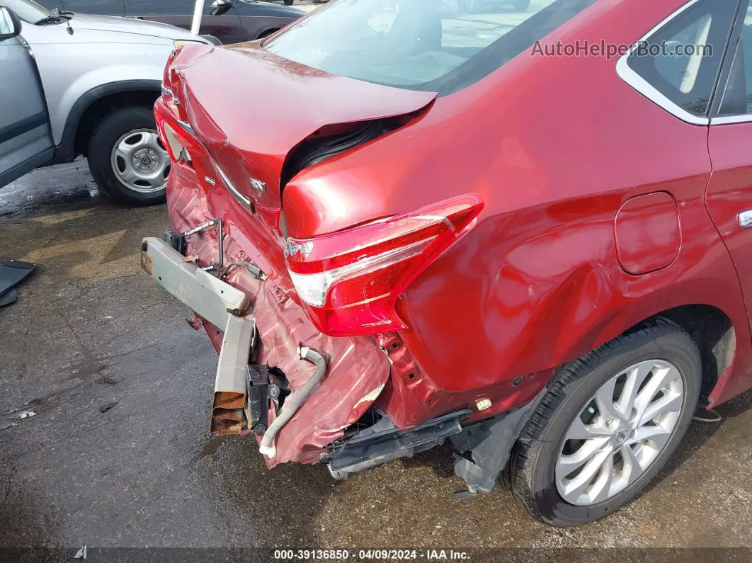 2018 Nissan Sentra S/sl/sr/sv Red vin: 3N1AB7APXJY327535