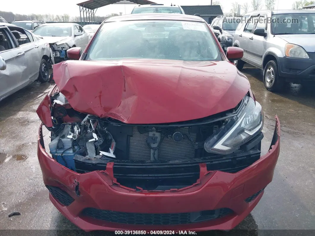 2018 Nissan Sentra S/sl/sr/sv Red vin: 3N1AB7APXJY327535