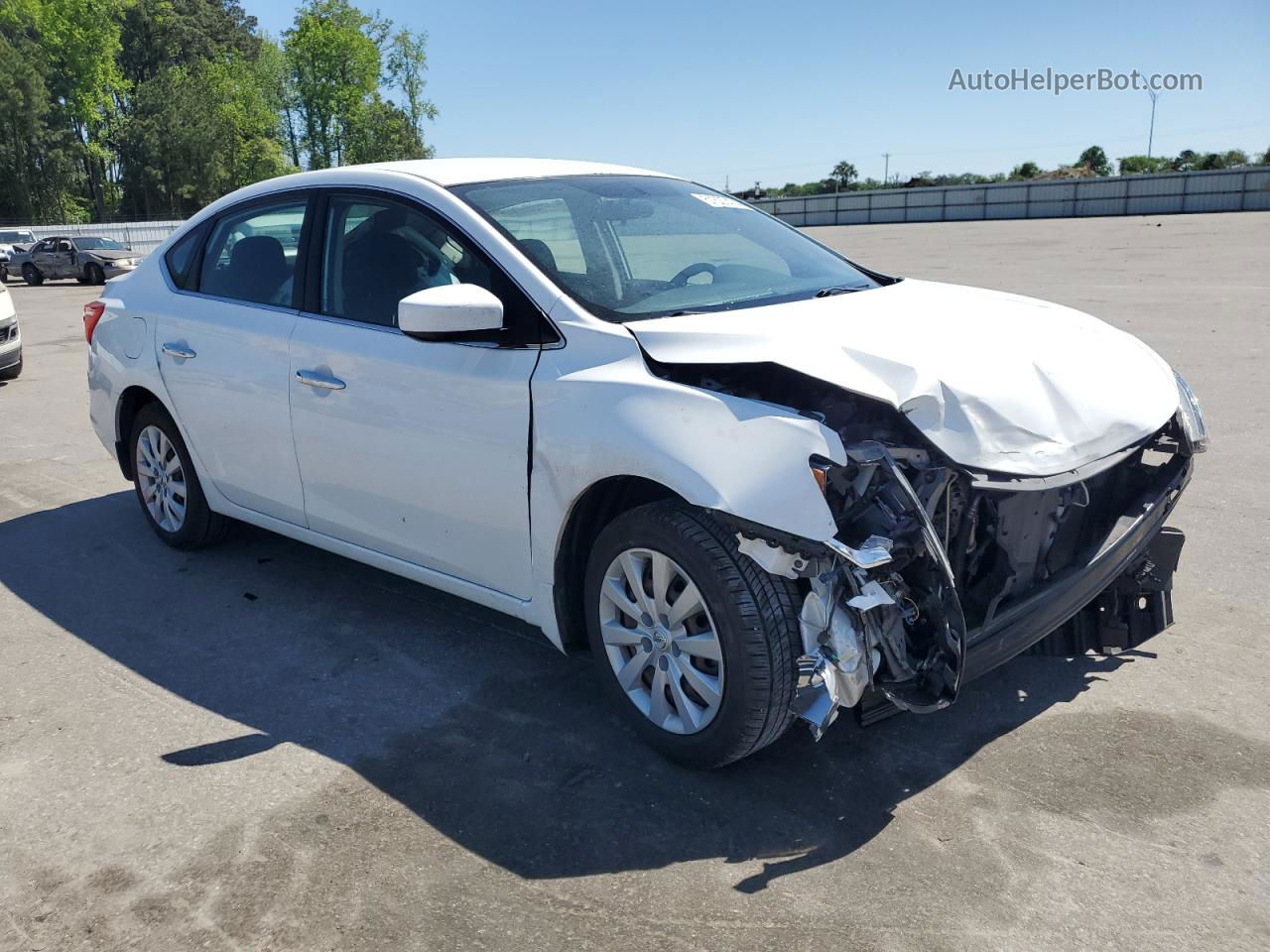 2018 Nissan Sentra S White vin: 3N1AB7APXJY336154