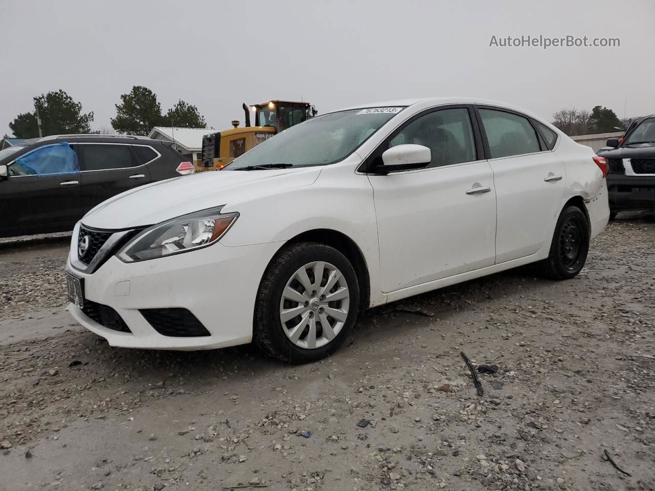 2018 Nissan Sentra S White vin: 3N1AB7APXJY338079