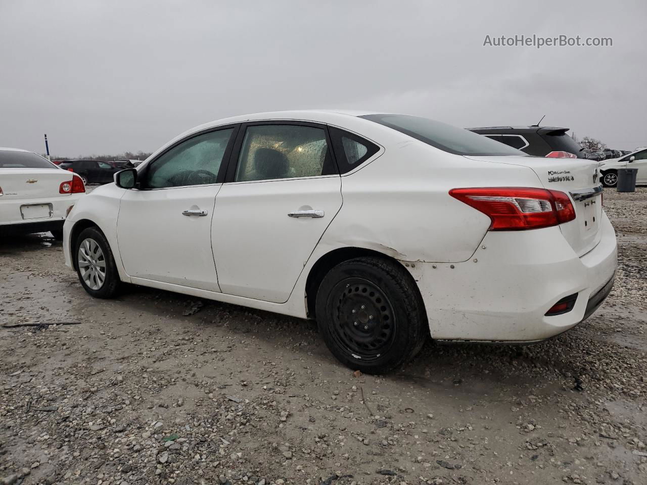 2018 Nissan Sentra S White vin: 3N1AB7APXJY338079