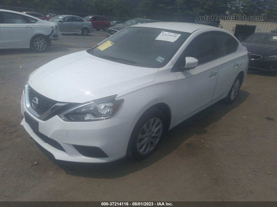 2018 Nissan Sentra Sv White vin: 3N1AB7APXJY345971