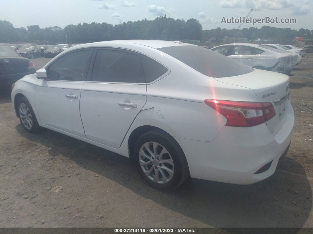 2018 Nissan Sentra Sv White vin: 3N1AB7APXJY345971