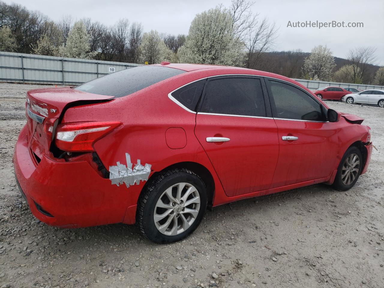 2019 Nissan Sentra S Красный vin: 3N1AB7APXKL613948