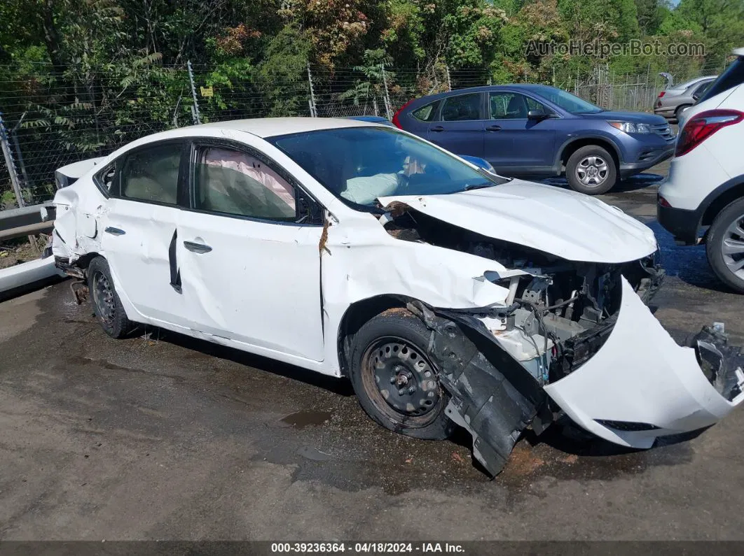 2019 Nissan Sentra S White vin: 3N1AB7APXKY205825