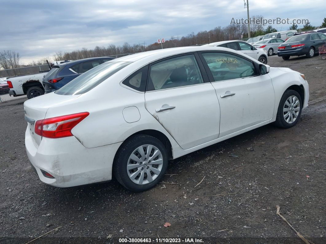 2019 Nissan Sentra S White vin: 3N1AB7APXKY205940