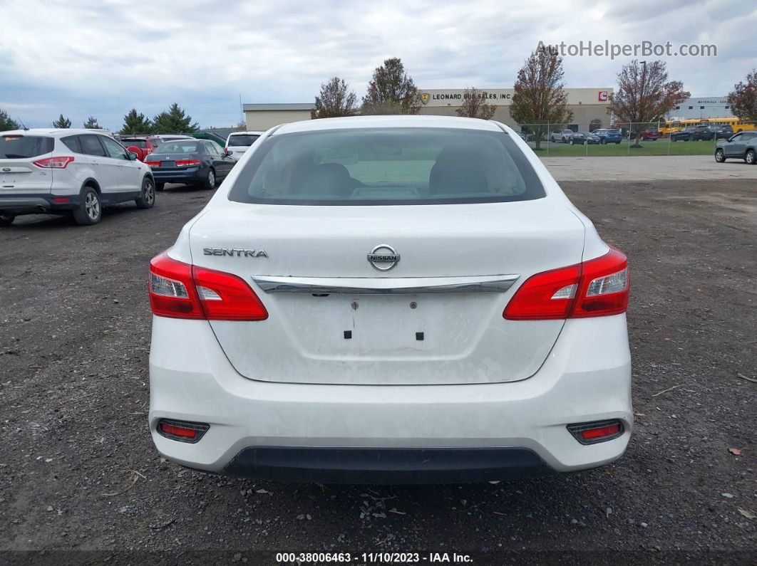 2019 Nissan Sentra S White vin: 3N1AB7APXKY205940