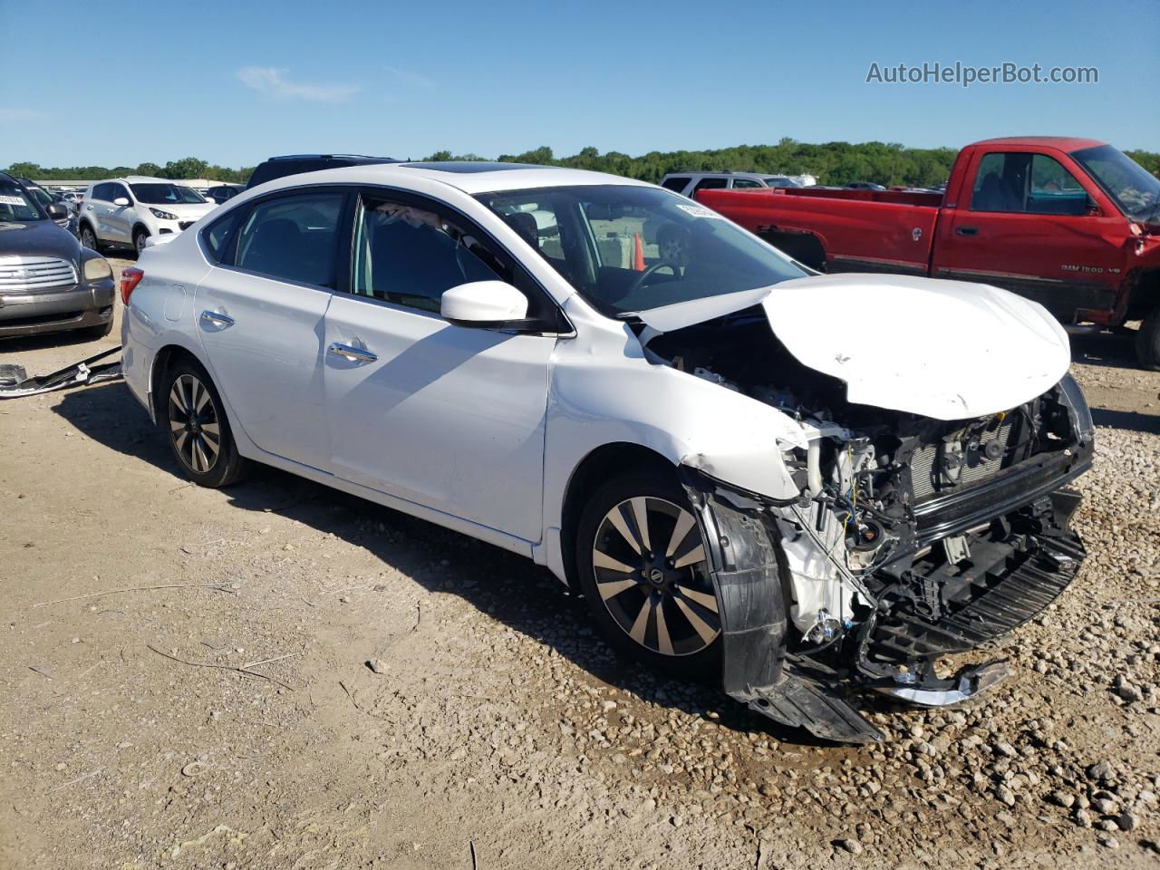 2019 Nissan Sentra S Белый vin: 3N1AB7APXKY210894