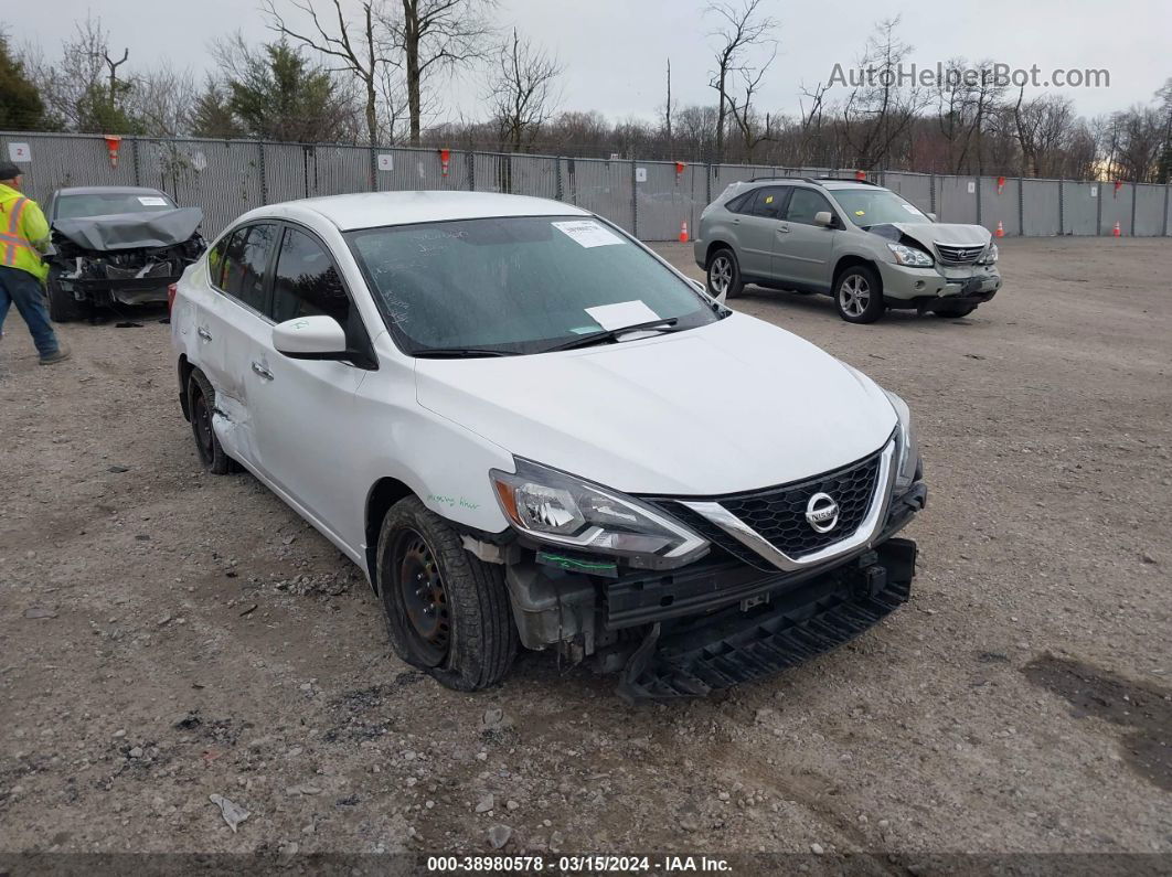 2019 Nissan Sentra S White vin: 3N1AB7APXKY213892