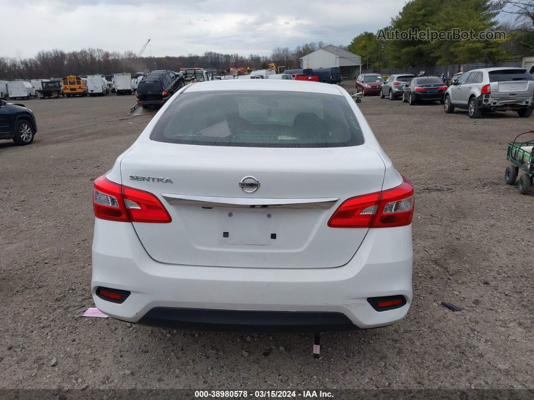 2019 Nissan Sentra S White vin: 3N1AB7APXKY213892