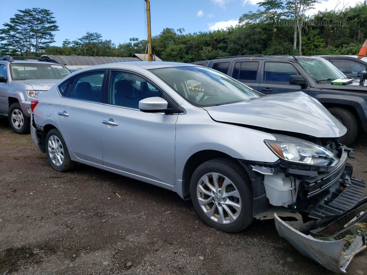 2019 Nissan Sentra S Silver vin: 3N1AB7APXKY214640