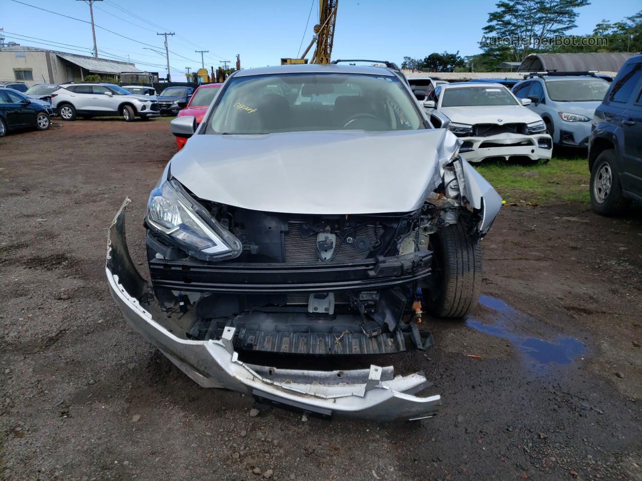 2019 Nissan Sentra S Silver vin: 3N1AB7APXKY214640