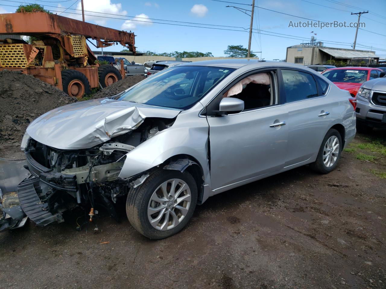 2019 Nissan Sentra S Silver vin: 3N1AB7APXKY214640