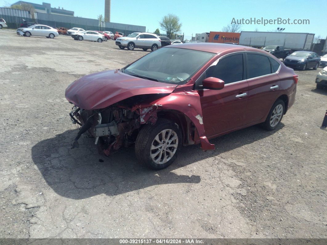 2019 Nissan Sentra Sv Red vin: 3N1AB7APXKY221507