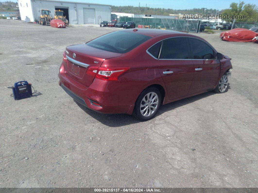 2019 Nissan Sentra Sv Red vin: 3N1AB7APXKY221507