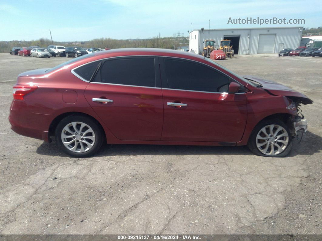 2019 Nissan Sentra Sv Red vin: 3N1AB7APXKY221507